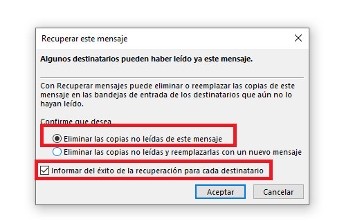 Imagen - Cómo recuperar un correo enviado