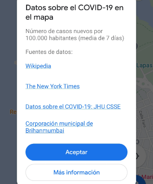 Imagen - Cómo ver la incidencia del COVID-19 en Google Maps