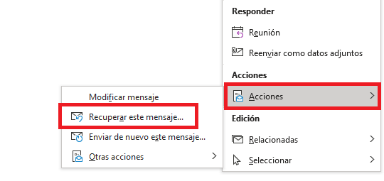 Imagen - Cómo recuperar un correo enviado
