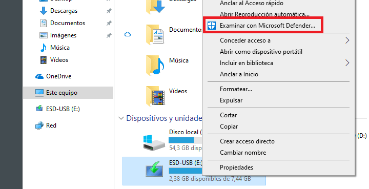 Imagen - Cómo hacer que Windows Defender analice pendrives