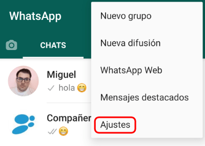 Imagen - C&oacute;mo avisar a tus contactos de WhatsApp si cambias de n&uacute;mero