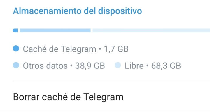 Imagen - Cómo borrar la caché de Telegram