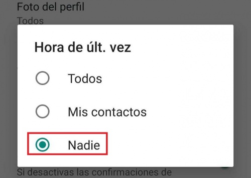 Imagen - Ocultar estado de WhatsApp en Android