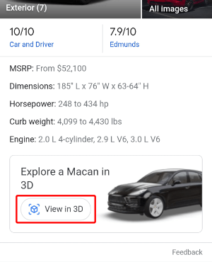 Imagen - Cómo ver un Porsche 3D con la realidad aumentada de Google