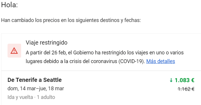 Imagen - Cómo seguir el precio de tus vuelos en Google Flights