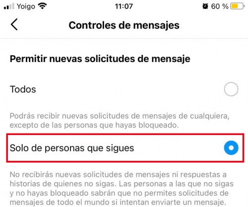 Imagen - Cómo evitar mensajes de desconocidos en Instagram