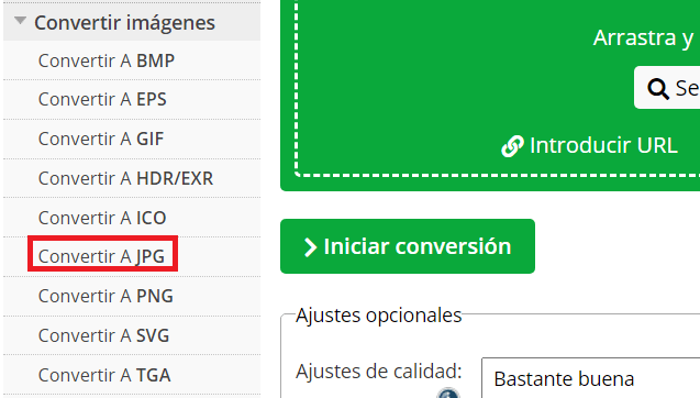 Imagen - Cómo convertir una imagen a otro formato online