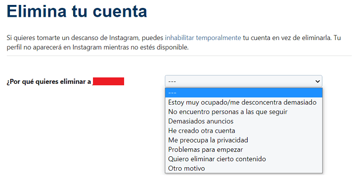 Imagen - Cómo borrar la cuenta de Instagram