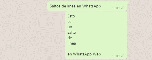 Imagen - Cómo hacer un salto de línea en WhatsApp Web