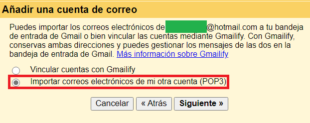 Imagen - Cómo recibir los correos de Hotmail en Gmail