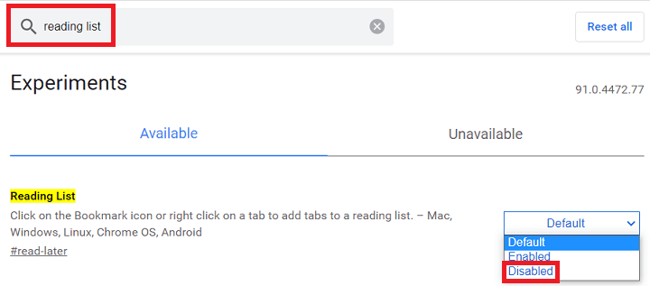 Imagen - C&oacute;mo quitar la lista de lectura en Chrome
