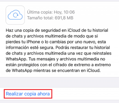 Imagen - Cómo hacer una copia de seguridad de WhatsApp en el iPhone