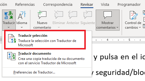 Imagen - Cómo traducir con Word