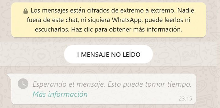 Imagen - Solución: &quot;Esperando el mensaje. Esto puede tomar tiempo&quot;