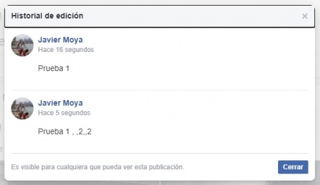 Imagen - Cómo ocultar el historial de cambios en Facebook