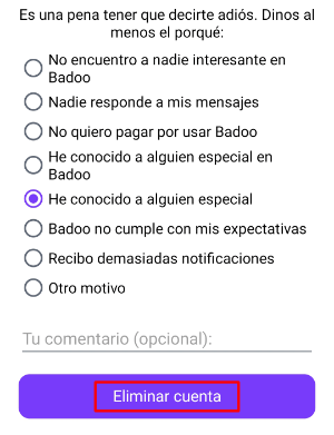 Imagen - C&oacute;mo eliminar tu cuenta de Badoo
