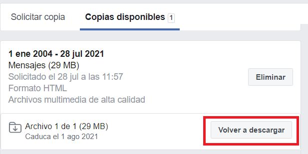 Imagen - Cómo descargar las conversaciones de Facebook Messenger