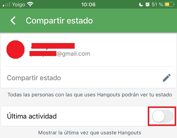 Imagen - C&oacute;mo ocultar la &uacute;ltima conexi&oacute;n en Hangouts