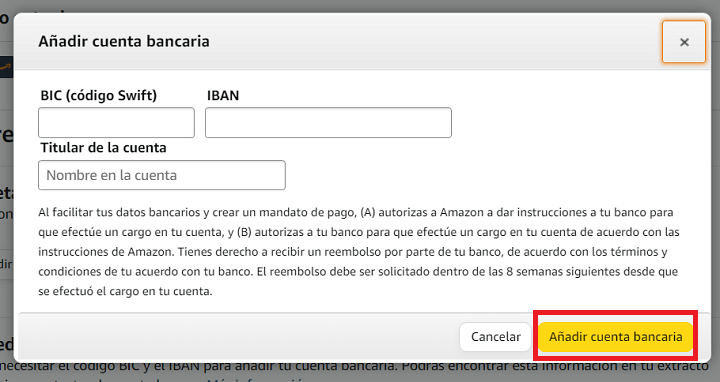 Imagen - Cómo pagar en Amazon con cuenta bancaria