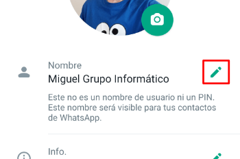 Imagen - Cómo cambiar el nombre en las menciones de WhatsApp
