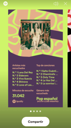 Imagen - Cómo compartir tu Spotify Wrapped 2021 en Instagram Stories