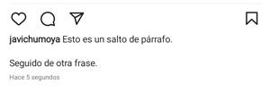 Imagen - C&oacute;mo a&ntilde;adir espacios a los p&aacute;rrafos en Instagram