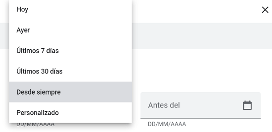 Imagen - C&oacute;mo borrar el historial de Google