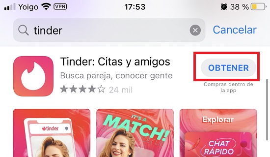 Imagen - Cómo descargar Tinder gratis