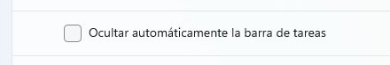 Imagen - Cómo ocultar la barra de tareas en Windows 11