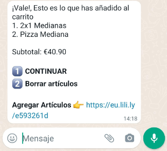 Imagen - Cómo pedir a Telepizza por WhatsApp