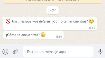 Imagen - Cómo saber qué mensaje eliminaron en WhatsApp