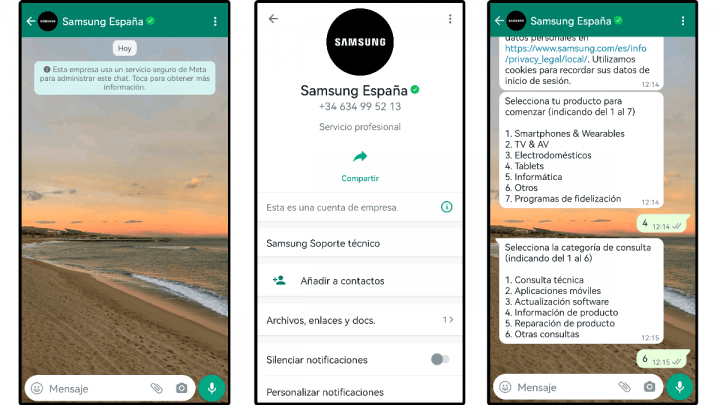 Imagen - Cómo contactar con Samsung por WhatsApp