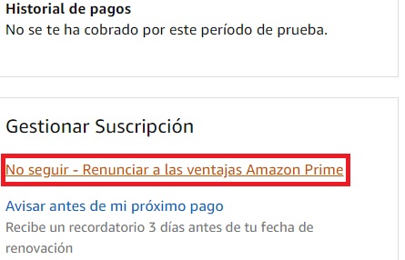 Imagen - Cómo evitar la renovación de Amazon Prime