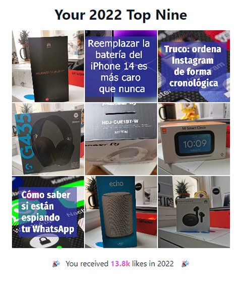 Imagen - Cómo crear tu &quot;Best Nine 2022&quot; en Instagram