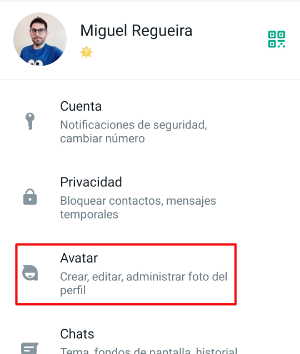 Imagen - Cómo crear un avatar para WhatsApp