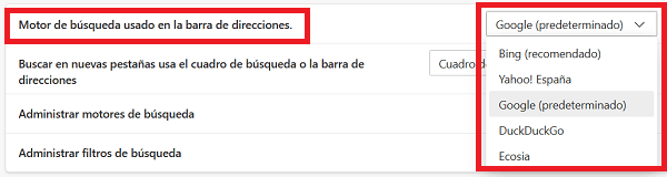 Imagen - Cómo cambiar el buscador por defecto del navegador