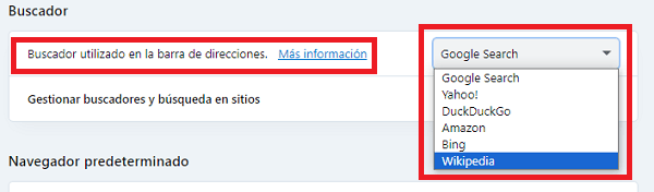 Imagen - Cómo cambiar el buscador por defecto del navegador