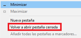 Imagen - Cómo recuperar una pestaña cerrada en Chrome