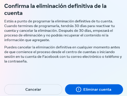Imagen - Cómo eliminar tu cuenta de Facebook
