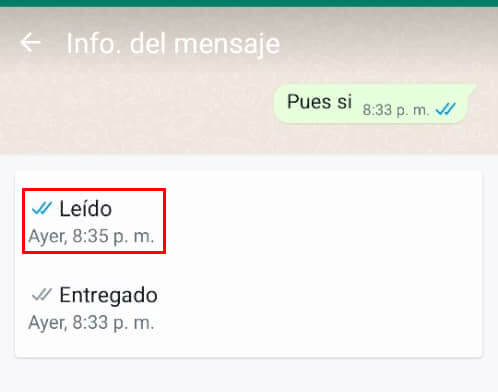 Imagen - Cómo saber a qué hora han leído tu mensaje en WhatsApp