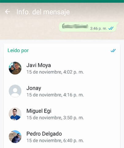 Imagen - Cómo saber a qué hora han leído tu mensaje en WhatsApp