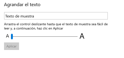 Imagen - Cómo ampliar la letra en Windows 10