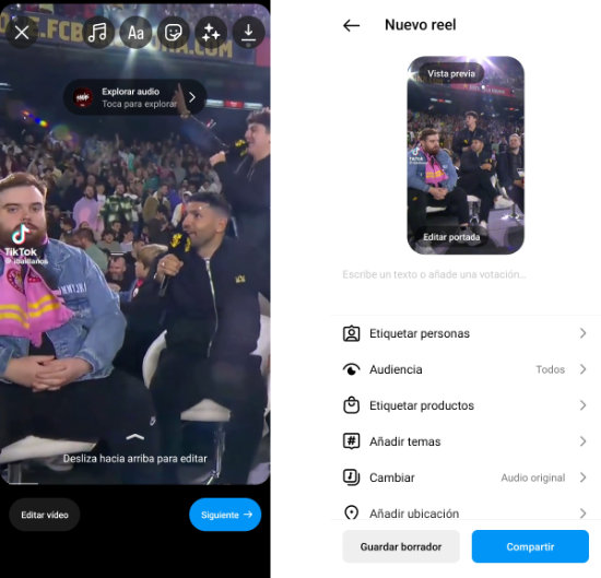 Imagen - Cómo subir vídeos de TikTok a Instagram (Stories y Reels)