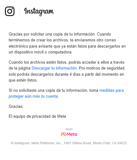 Imagen - Cómo exportar todos los datos de Instagram