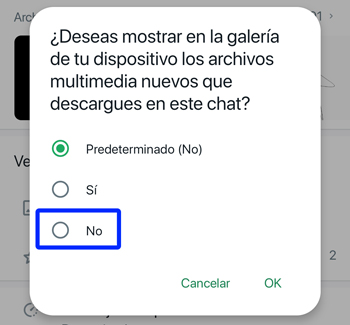 Imagen - Cómo ocultar las fotos de WhatsApp de la galería