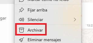 Imagen - Cómo archivar conversaciones en WhatsApp