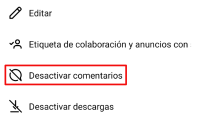 Imagen - Cómo desactivar los comentarios en Instagram