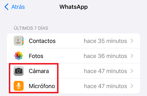Imagen - Cómo saber si WhatsApp usa la cámara o el micrófono del móvil sin que lo sepas