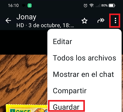 Imagen - Cómo guardar las fotos de WhatsApp en la galería