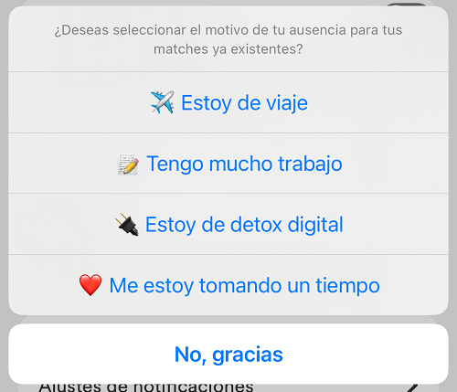 Imagen - Cómo pausar la cuenta de Bumble